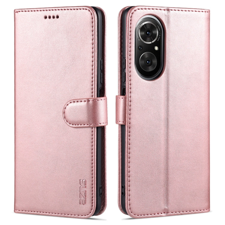 AZNS Skin Feel Calf Texture Custodia in pelle con apertura orizzontale con slot per carte, supporto e portafoglio, For Honor 50 SE