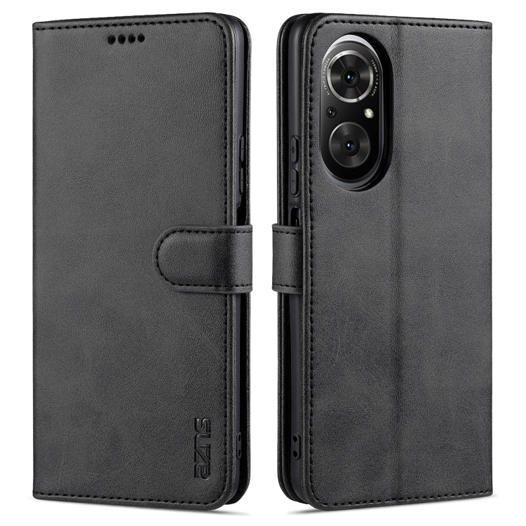 AZNS Skin Feel Calf Texture Custodia in pelle con apertura orizzontale con slot per carte, supporto e portafoglio, For Honor 50 SE
