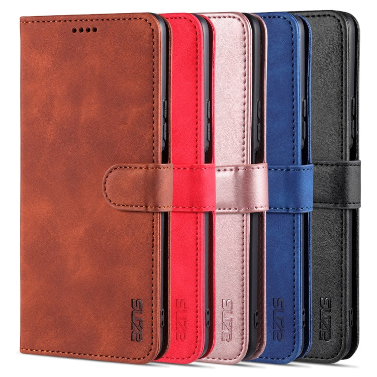 AZNS Skin Feel Calf Texture Custodia in pelle con apertura orizzontale con slot per carte, supporto e portafoglio, For Honor 50 SE