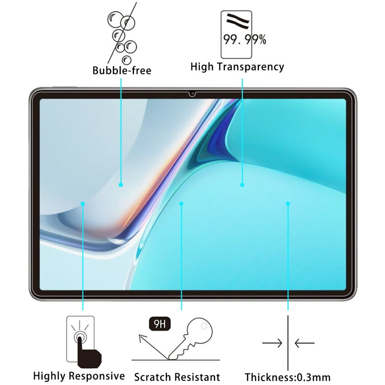 25 PZ 9H 2.5D Pellicola in vetro temperato antideflagrante, For Huawei MatePad 11 2021 / Honor Tablet V7 Pro / OPPO Pad (25 PCS)