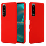 Custodia protettiva a copertura totale anticaduta in silicone liquido tinta unita, For Sony Xperia 5 III