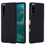Custodia protettiva a copertura totale anticaduta in silicone liquido tinta unita, For Sony Xperia 5 III