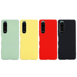 Custodia protettiva a copertura totale anticaduta in silicone liquido tinta unita, For Sony Xperia 5 III