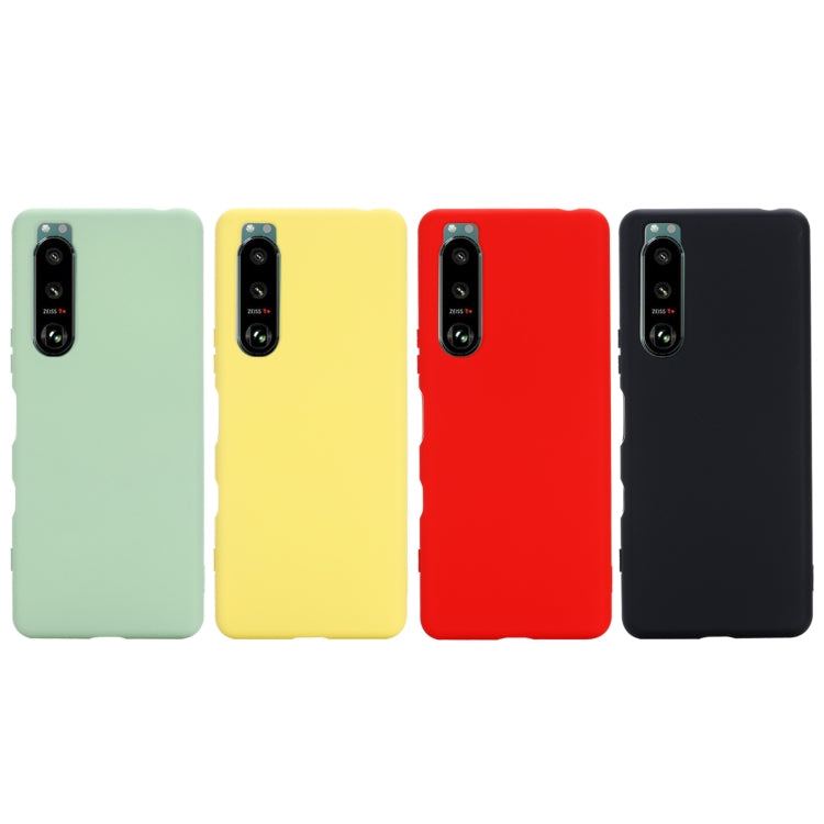 Custodia protettiva a copertura totale anticaduta in silicone liquido tinta unita, For Sony Xperia 5 III