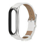 Per Xiaomi Mi Band 6/5/4/3 Mijobs Custodia in metallo Crazy Horse Texture PU Microfibra Plus Cinturino di ricambio