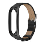 Per Xiaomi Mi Band 6/5/4/3 Mijobs Custodia in metallo Crazy Horse Texture PU Microfibra Plus Cinturino di ricambio