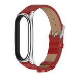 Per Xiaomi Mi Band 6/5/4/3 Mijobs Custodia in metallo Crazy Horse Texture PU Microfibra Plus Cinturino di ricambio