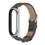 Per Xiaomi Mi Band 6/5/4/3 Mijobs Custodia in metallo Crazy Horse Texture PU Microfibra Plus Cinturino di ricambio