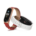 Per Xiaomi Mi Band 6/5/4/3 Mijobs Custodia in metallo Crazy Horse Texture PU Microfibra Plus Cinturino di ricambio
