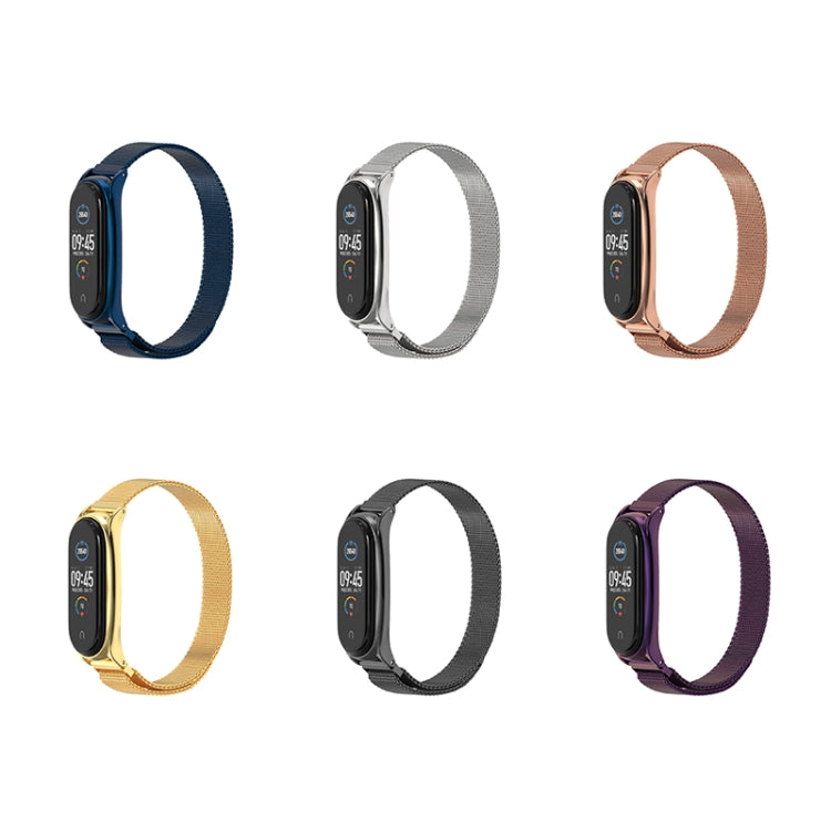 Per Xiaomi Mi Band 6/5/4/3 Mijobs Milan Magnetic Plus Cinturino di ricambio in acciaio inossidabile