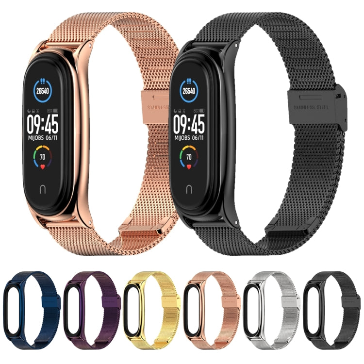 Per Xiaomi Mi Band 6/5/4/3 Mijobs Milan Buckle Plus cinturino di ricambio in acciaio inossidabile