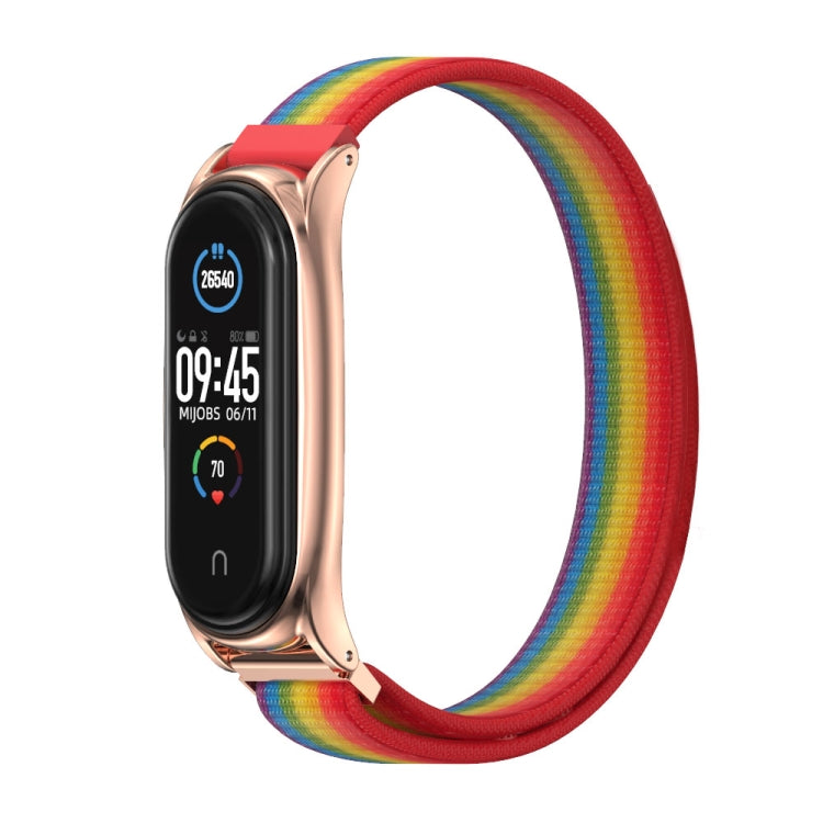Per Xiaomi Mi Band 6/5/4/3 Mijobs Nylon Loop Plus cinturino di ricambio cinturino