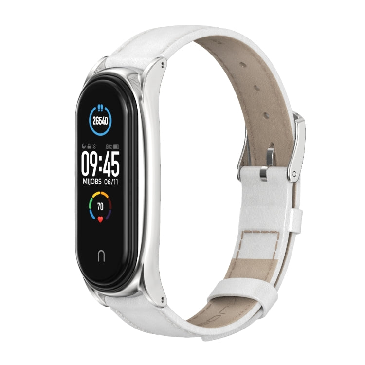 Per Xiaomi Mi Band 6/5/4/3 Mijobs First Layer Cowhide Plus cinturino di ricambio