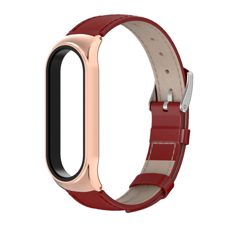 Per Xiaomi Mi Band 6/5/4/3 Mijobs First Layer Cowhide Plus cinturino di ricambio