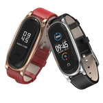 Per Xiaomi Mi Band 6/5/4/3 Mijobs First Layer Cowhide Plus cinturino di ricambio
