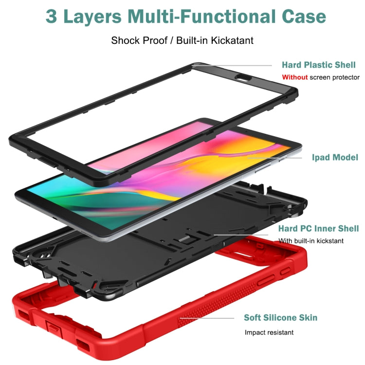 Custodia protettiva antiurto in silicone + PC con supporto, For Samsung Galaxy Tab A 10.1 (2019), For Samsung Galaxy Tab A7 10.4 (2020)