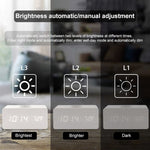 Sveglia digitale con caricabatterie wireless 5W in legno