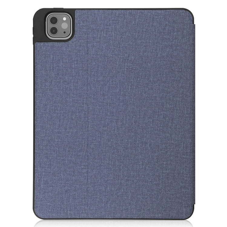 Custodia in pelle Flip orizzontale TPU con struttura in tessuto con slot per penna e supporto, For iPad Pro 11 inch 2021 / 2020 / 2018