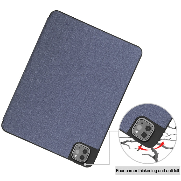 Custodia in pelle Flip orizzontale TPU con struttura in tessuto con slot per penna e supporto, For iPad Pro 11 inch 2021 / 2020 / 2018