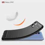 Custodia in TPU in fibra di carbonio con trama spazzolata, For Samsung Galaxy M32 (india)