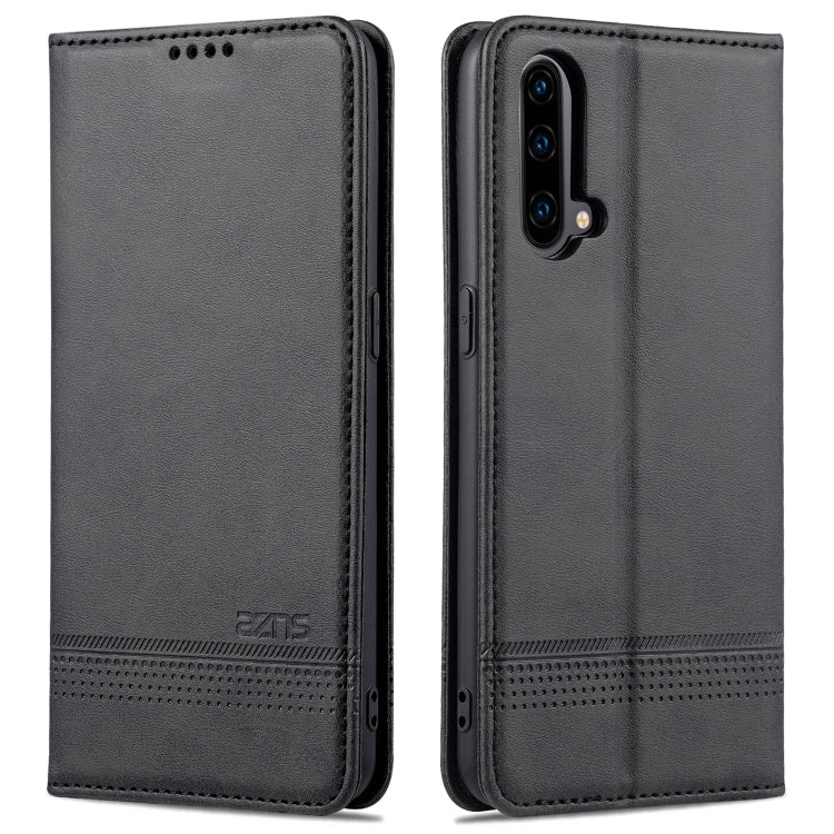 AZNS Custodia in pelle a vibrazione orizzontale con struttura in vitello magnetico con slot per carte, supporto e portafoglio, For OnePlus Nord CE 5G