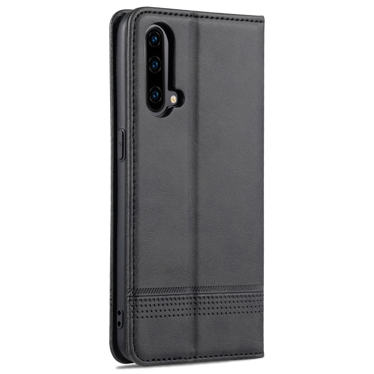 AZNS Custodia in pelle a vibrazione orizzontale con struttura in vitello magnetico con slot per carte, supporto e portafoglio, For OnePlus Nord CE 5G
