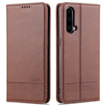 AZNS Custodia in pelle a vibrazione orizzontale con struttura in vitello magnetico con slot per carte, supporto e portafoglio, For OnePlus Nord CE 5G