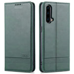 AZNS Custodia in pelle a vibrazione orizzontale con struttura in vitello magnetico con slot per carte, supporto e portafoglio, For OnePlus Nord CE 5G