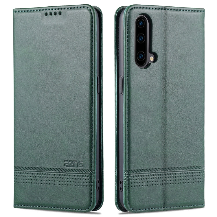 AZNS Custodia in pelle a vibrazione orizzontale con struttura in vitello magnetico con slot per carte, supporto e portafoglio, For OnePlus Nord CE 5G
