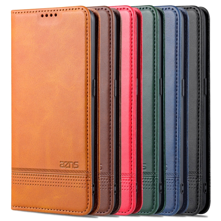 AZNS Custodia in pelle a vibrazione orizzontale con struttura in vitello magnetico con slot per carte, supporto e portafoglio, For OnePlus Nord CE 5G