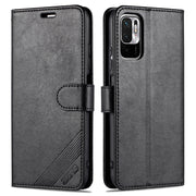 Custodia in pelle a conchiglia orizzontale con struttura in pelle di pecora AZNS con supporto, slot per carte e portafoglio, For Xiaomi Poco M3 Pro 5G / Redmi Note 10 5G, For Xiaomi Poco X3 GT / Redmi Note 10 Pro 5G