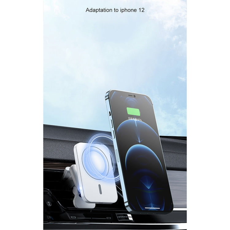 adj-987 15W Magsafe Caricatore wireless per presa d'aria magnetica per auto per iPhone serie 12, con indicatore LED