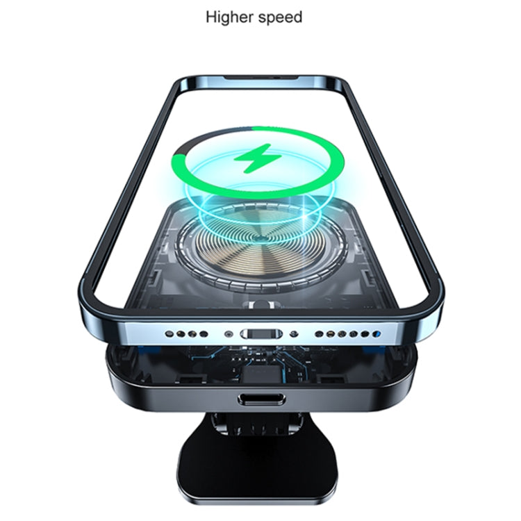 adj-987 15W Magsafe Caricatore wireless per presa d'aria magnetica per auto per iPhone serie 12, con indicatore LED