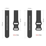 Per Garmin Venu / Samsung Galaxy Watch Active 2 Cinturino di ricambio per cinturino di ricambio in silicone con fibbia interna universale, 20mm, 22mm