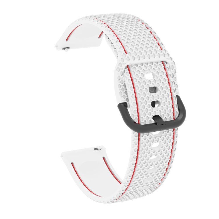 Per Samsung Galaxy Watch Active 2 cinturino di ricambio in silicone con cuciture a due colori, 20mm