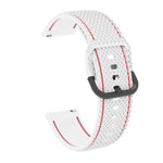 Per Samsung Galaxy Watch Active 2 cinturino di ricambio in silicone con cuciture a due colori, 20mm