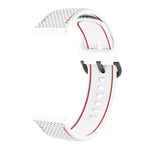 Per Samsung Galaxy Watch Active 2 cinturino di ricambio in silicone con cuciture a due colori, 20mm