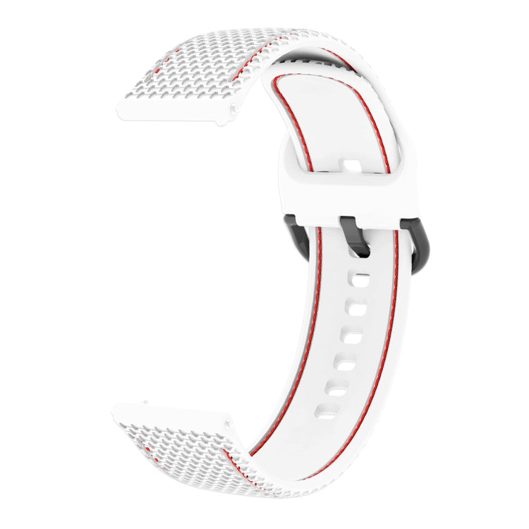 Per Samsung Galaxy Watch Active 2 cinturino di ricambio in silicone con cuciture a due colori, 20mm