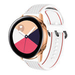 Per Samsung Galaxy Watch Active 2 cinturino di ricambio in silicone con cuciture a due colori, 20mm