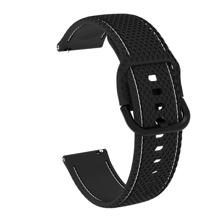 Per Samsung Galaxy Watch Active 2 cinturino di ricambio in silicone con cuciture a due colori, 20mm
