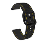 Per Samsung Galaxy Watch Active 2 cinturino di ricambio in silicone con cuciture a due colori, 20mm