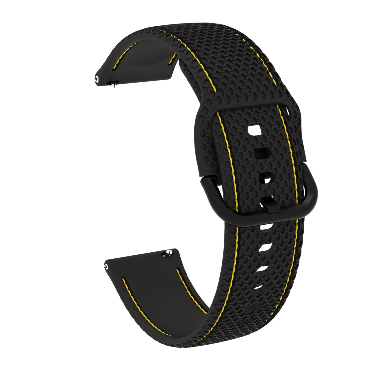 Per Samsung Galaxy Watch Active 2 cinturino di ricambio in silicone con cuciture a due colori, 20mm