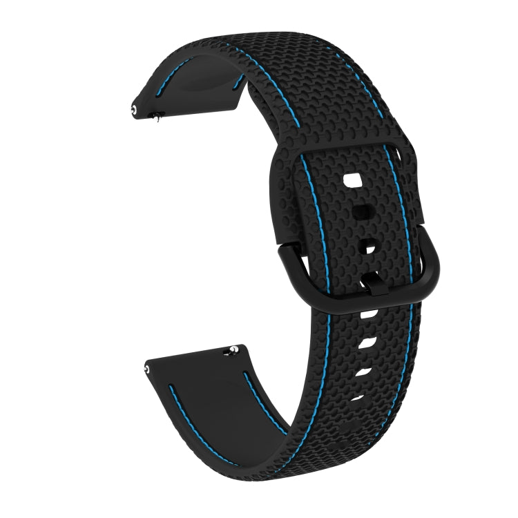 Per Samsung Galaxy Watch Active 2 cinturino di ricambio in silicone con cuciture a due colori, 20mm