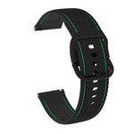 Per Samsung Galaxy Watch Active 2 cinturino di ricambio in silicone con cuciture a due colori, 20mm