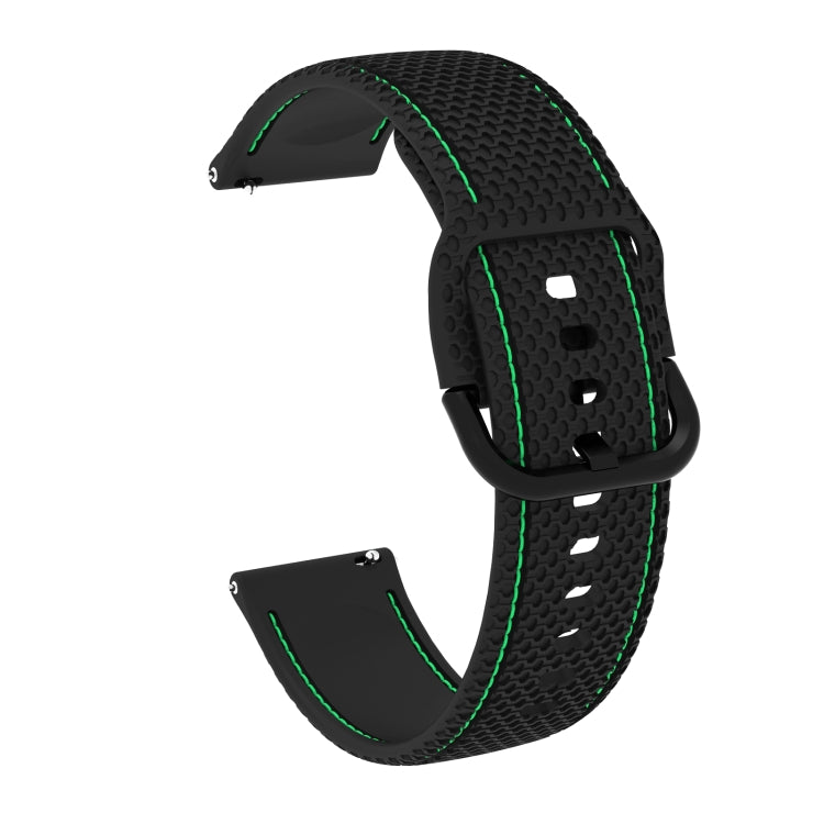 Per Samsung Galaxy Watch Active 2 cinturino di ricambio in silicone con cuciture a due colori, 20mm