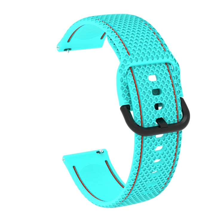 Per Samsung Galaxy Watch Active 2 cinturino di ricambio in silicone con cuciture a due colori, 20mm