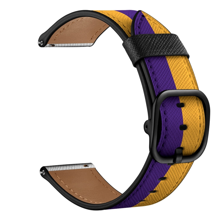 Cinturino di ricambio per cinturino universale in pelle stampata, 22mm For Xiaomi Haylou RT RS3 LS04 / LS05S, 22mm For Samsung Galaxy Watch 46mm