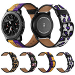 Cinturino di ricambio per cinturino universale in pelle stampata, 22mm For Xiaomi Haylou RT RS3 LS04 / LS05S, 22mm For Samsung Galaxy Watch 46mm