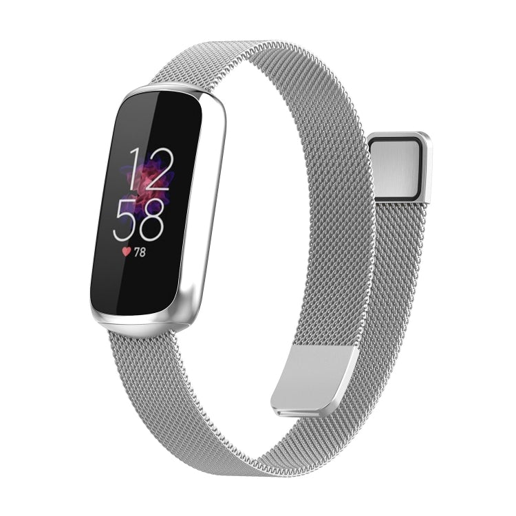 Per Fitbit Luxe Special Edition cinturino di ricambio magnetico in metallo milanese