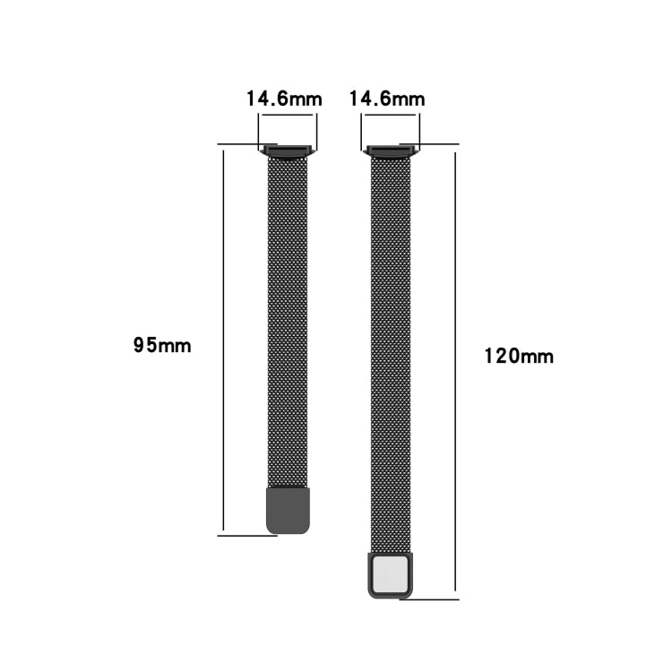 Per Fitbit Luxe Special Edition cinturino di ricambio magnetico in metallo milanese
